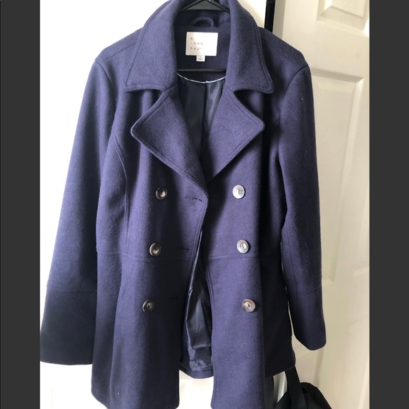a new day Jackets & Blazers - Women’s Dark Blue Dressy Peacoat Size L